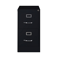 Hirsh Industries Vertical Letter File Cabinet, 2 Letter-Size File Drawers, Black, 15 x 26.5 x 28.37 (14101)