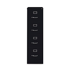 Hirsh Industries Vertical Letter File Cabinet, 4 Letter-Size File Drawers, Black, 15 x 26.5 x 52 (14105)