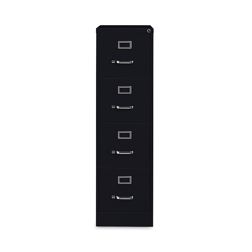 Hirsh Industries Vertical Letter File Cabinet, 4 Letter-Size File Drawers, Black, 15 x 26.5 x 52 (14105)