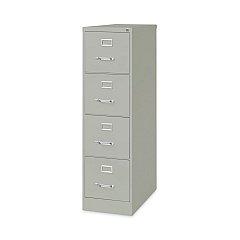 Hirsh Industries Vertical Letter File Cabinet, 4 Letter-Size File Drawers, Light Gray, 15 x 26.5 x 52 (14029)