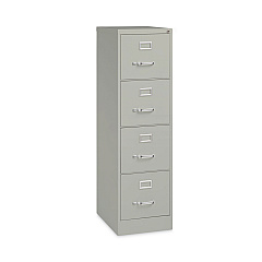 Hirsh Industries Vertical Letter File Cabinet, 4 Letter-Size File Drawers, Light Gray, 15 x 22 x 52 (22733)