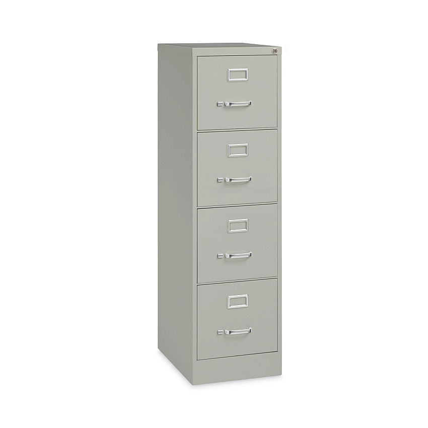 Hirsh Industries Vertical Letter File Cabinet, 4 Letter-Size File Drawers, Light Gray, 15 x 22 x 52 (22733)