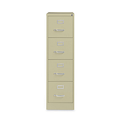 Hirsh Industries Vertical Letter File Cabinet, 4 Letter-Size File Drawers, Putty, 15 x 26.5 x 52 (14028)
