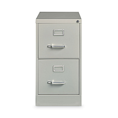 Hirsh Industries Vertical Letter File Cabinet, 2 Letter Size File Drawers, Light Gray, 15 x 26.5 x 28.37 (14027)