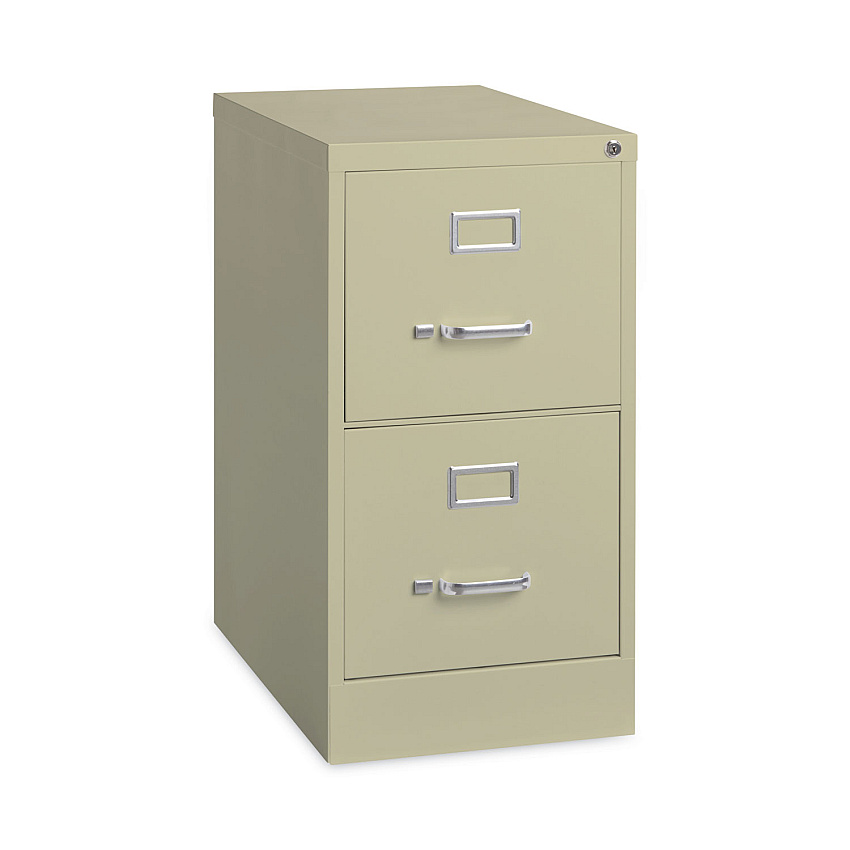 Hirsh Industries Vertical Letter File Cabinet, 2 Letter-Size File Drawers, Putty, 15 x 22 x 28.37 (17889)