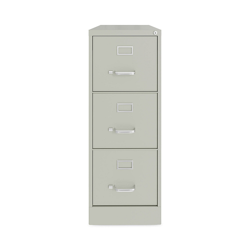 Hirsh Industries Vertical Letter File Cabinet, 3 Letter-Size File Drawers, Light Gray, 15 x 22 x 40.19 (24857)