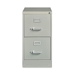 Hirsh Industries Vertical Letter File Cabinet, 2 Letter-Size File Drawers, Light Gray, 15 x 22 x 28.37 (22732)