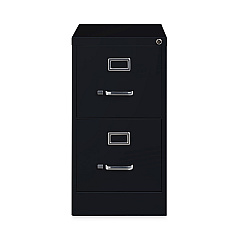 Hirsh Industries Vertical Letter File Cabinet, 2 Letter-Size File Drawers, Black, 15 x 22 x 28.37 (17890)
