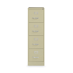 Hirsh Industries Vertical Letter File Cabinet, 4 Letter-Size File Drawers, Putty, 15 x 22 x 52 (17891)
