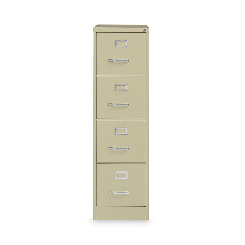 Hirsh Industries Vertical Letter File Cabinet, 4 Letter-Size File Drawers, Putty, 15 x 22 x 52 (17891)