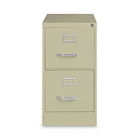 Hirsh Industries Vertical Letter File Cabinet, 2 Letter-Size File Drawers, Putty, 15 x 26.5 x 28.37 (14026)