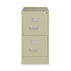 Hirsh Industries Vertical Letter File Cabinet, 2 Letter-Size File Drawers, Putty, 15 x 26.5 x 28.37 (14026)