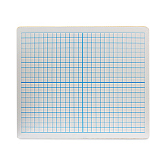 Flipside Graphing Two-Sided Dry Erase Board, 12 x 9, XY Axis Front, White Back, 12/Pack (11200)