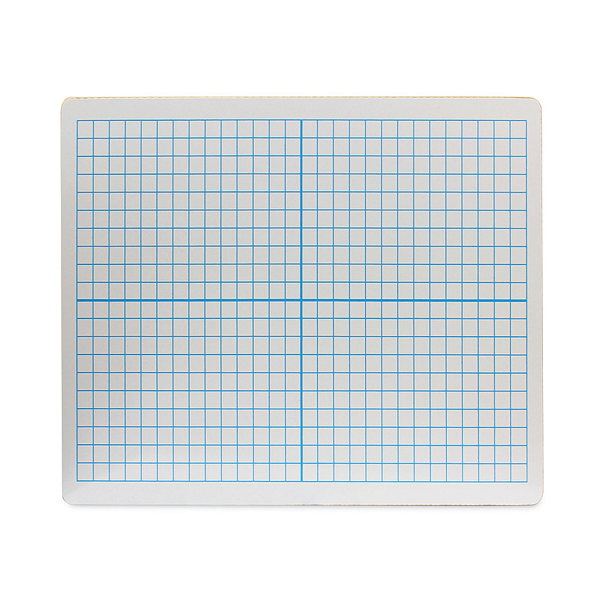 Flipside Graphing Two-Sided Dry Erase Board, 12 x 9, XY Axis Front, White Back, 12/Pack (11200)