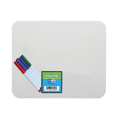 Flipside Magnetic Dry Erase Board Set, 12 x 9, White, Assorted Color Markers, 12/Pack (31004)