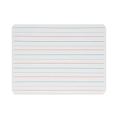 Flipside Magnetic Two-Sided Red and Blue Ruled Dry Erase Board, 12 x 9, Ruled White Front, Unruled White Back, 12/Pack (10176)