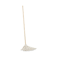 Boardwalk Handle/Deck Mops, 12 oz White Cotton Head, 48" Oak Wood Handle, 6/Pack (BWK112C)