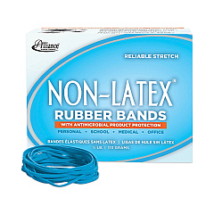 Alliance Antimicrobial Non-Latex Rubber Bands, Size 33, 0.04" Gauge, Cyan Blue, 4 oz Box, 180/Box (42339)