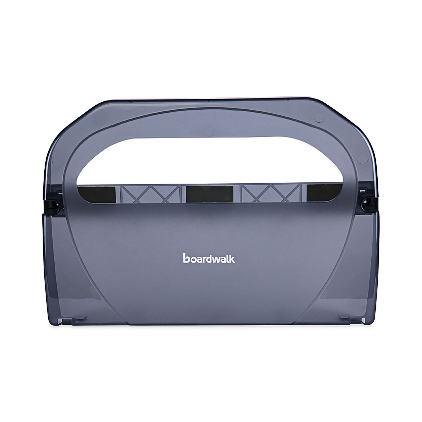 Boardwalk Toilet Seat Cover Dispenser, 17.25 x 3.13 x 11.75, Smoke Black (BWKTS510SBBWEA)