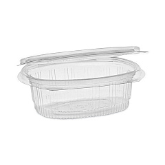 Pactiv Evergreen EarthChoice Recycled PET Hinged Container, 12 oz, 4.92 x 5.87 x 1.89, Clear, 200/Carton (0CA910120000)
