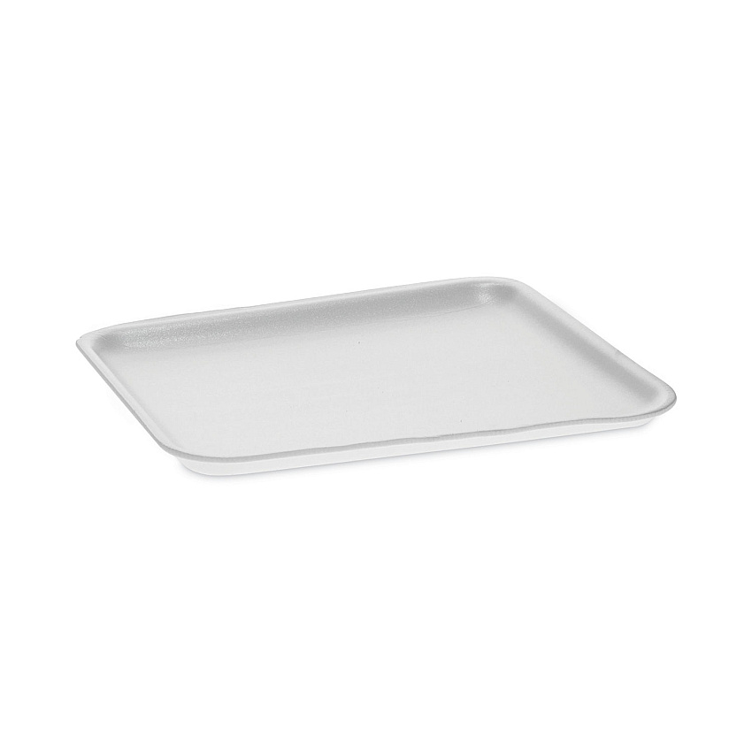 Pactiv Evergreen Supermarket Tray, #8S, 10 x 8 x 0.65, White, 500/Carton (0TF108S00000)