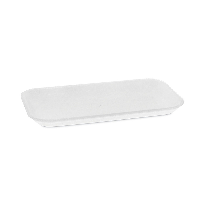 Pactiv Evergreen Supermarket Tray, #17, 8.3 x 4.8 x 0.65, White, 1,000/Carton (0TF117S00000)