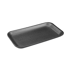 Pactiv Evergreen Meat Tray, #17S, 8.3 x 4.8 x 0.65, Black, 1,000/Carton (0TFB17S00000)