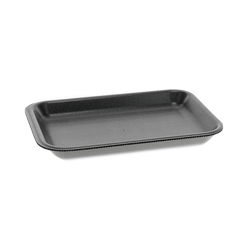 Pactiv Evergreen Supermarket Tray, #2, 8.2 x 5.7 x 0.91, Black, 500/Carton (0TFB00200000)