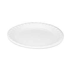 Pactiv Evergreen Placesetter Deluxe Laminated Foam Dinnerware, Plate, 10.25" dia, White, 540/Carton (0TK10010000Y)