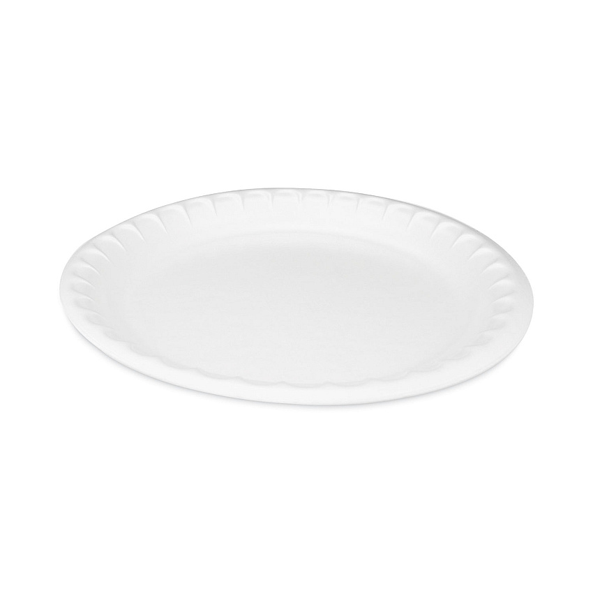 Pactiv Evergreen Placesetter Deluxe Laminated Foam Dinnerware, Plate, 10.25" dia, White, 540/Carton (0TK10010000Y)