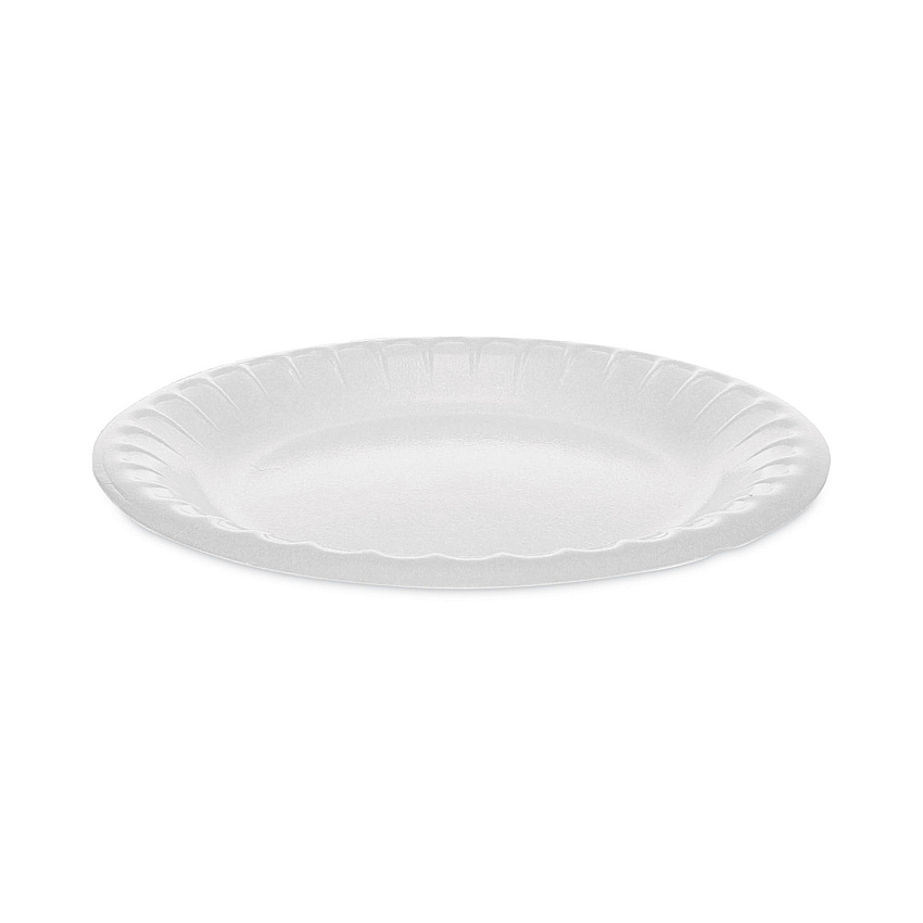 Pactiv Evergreen Placesetter Deluxe Laminated Foam Dinnerware, Plate, 6" dia, White, 1,000/Carton (0TK100060000)