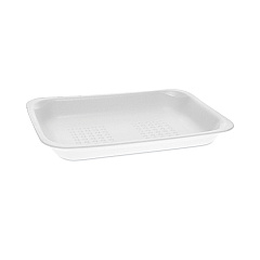 Pactiv Evergreen Meat Tray, #2, 8.38 x 5.88 x 1.21, White, 500/Carton (51P102FS)