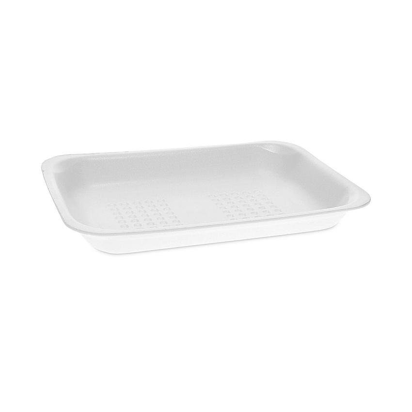 Pactiv Evergreen Meat Tray, #2, 8.38 x 5.88 x 1.21, White, 500/Carton (51P102FS)