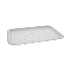 Pactiv Evergreen Supermarket Tray, #2S, 10.75 x 5.5 x 1.2, White, 500/Carton (51P102S)