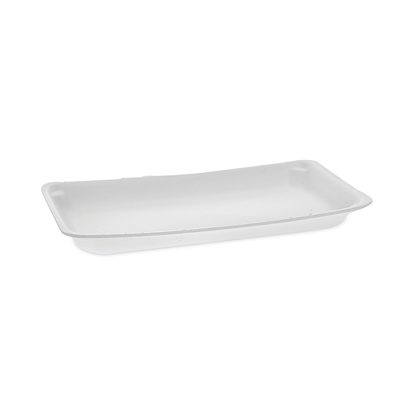 Pactiv Evergreen Supermarket Tray, #10P, 10.75 x 5.5 x 1.2, White, 400/Carton (51P110P)