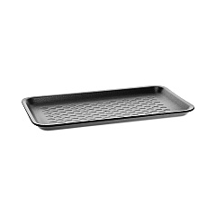 Pactiv Evergreen Supermarket Tray, #10S, 10.88 x 5.88 x 0.69, Black, 500/Carton (51P910S)