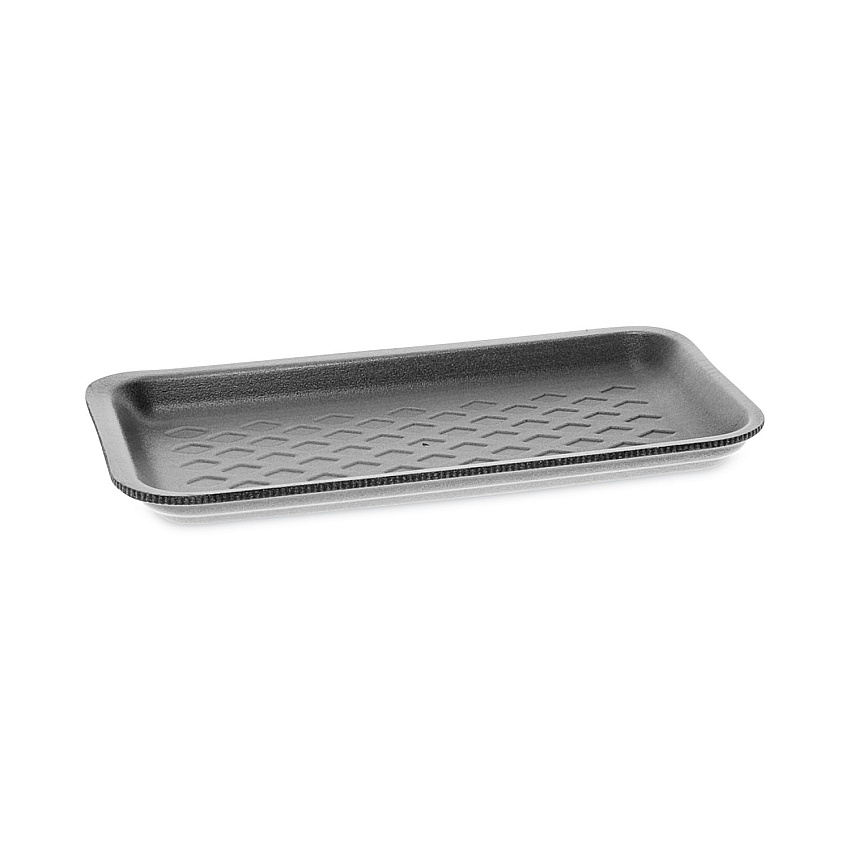 Pactiv Evergreen Supermarket Tray, #17S, 8.38 x 4.5 x 0.69, Black, 1,000/Carton (51P917S)