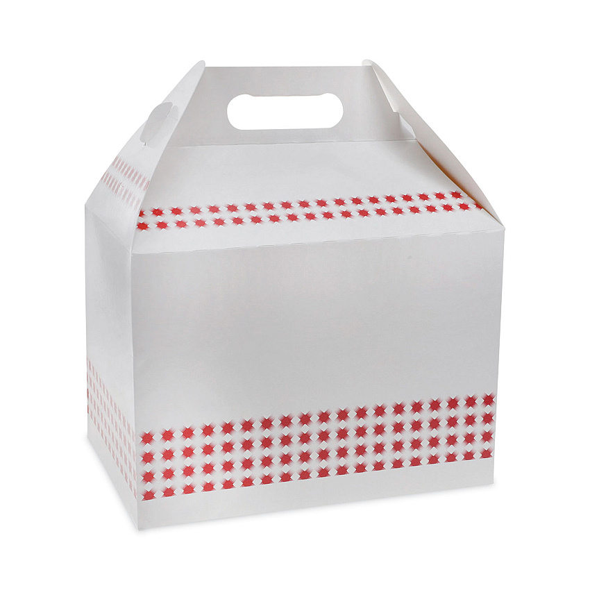 Pactiv Evergreen Paperboard Barn Box with Handle, 9 x 5 x 4.5, Basketweave, 150/Carton (DBRNL)