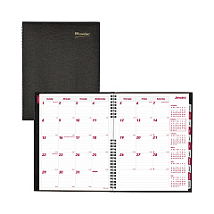 Brownline CoilPro 14-Month Ruled Monthly Planner, 11 x 8.5, Black Cover, 14-Month (Dec to Jan): 2022 to 2024 (CB1262CBLK)
