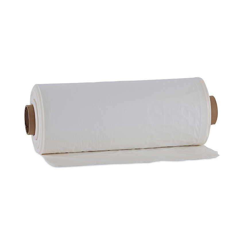 Boardwalk Industrial Drum Liners Rolls, 60 gal, 1.8 mil, 38 x 63, Clear, 1 Roll of 75 Bags (BWKD38633CL)