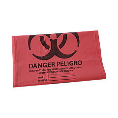 Boardwalk Linear Low Density Health Care Trash Can Liners, 45 gal, 1.3 mil, 40 x 46, Red, 100/Carton (BWKIW4046R)