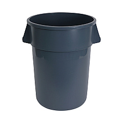 Boardwalk Round Waste Receptacle, Plastic, 44 gal, Gray (BWK44GLWRGRA)