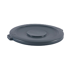 Boardwalk Lids for 44 gal Waste Receptacles, Flat-Top, Round, Plastic Gray (BWK44GLWRLIDGRA)