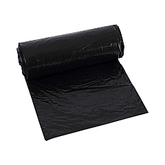 Boardwalk Low-Density Waste Can Liners, 16 gal, 1 mil, 24 x 32, Black, 10 Bags/Roll, 15 Rolls/Carton (BWK510)