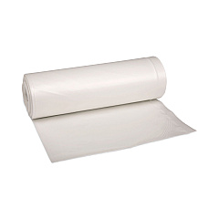 Boardwalk Low-Density Waste Can Liners, 33 gal, 0.6 mil, 33 x 39, White, 6 Rolls of 25 Bags (BWK512)