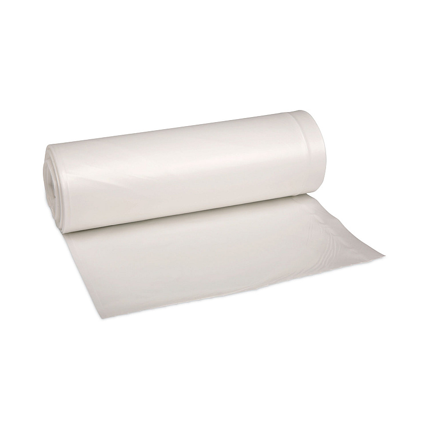 Boardwalk Low-Density Waste Can Liners, 33 gal, 0.6 mil, 33 x 39, White, 6 Rolls of 25 Bags (BWK512)