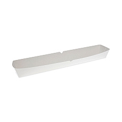 Pactiv Evergreen Paperboard Boat Basket, Hot Dog Tray with Perforations, 16 oz, 12.51 x 2.06 x 1.75, White, 500/Carton (DDOGPRF)