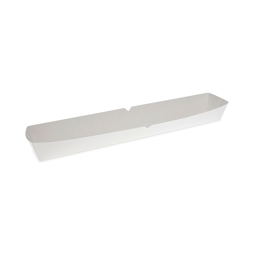 Pactiv Evergreen Paperboard Boat Basket, Hot Dog Tray with Perforations, 16 oz, 12.51 x 2.06 x 1.75, White, 500/Carton (DDOGPRF)