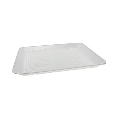 Pactiv Evergreen Supermarket Tray, #1014 Family Pack Tray, 13.88 x 9.88 x 1, White, 100/Carton (HTF110140000)