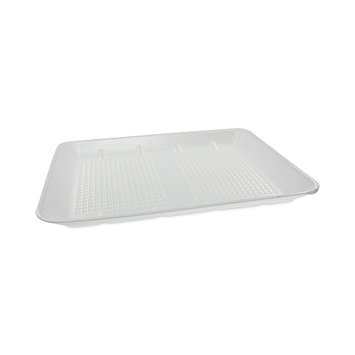 Pactiv Evergreen Supermarket Tray, #1014 Family Pack Tray, 13.88 x 9.88 x 1, White, 100/Carton (HTF110140000)